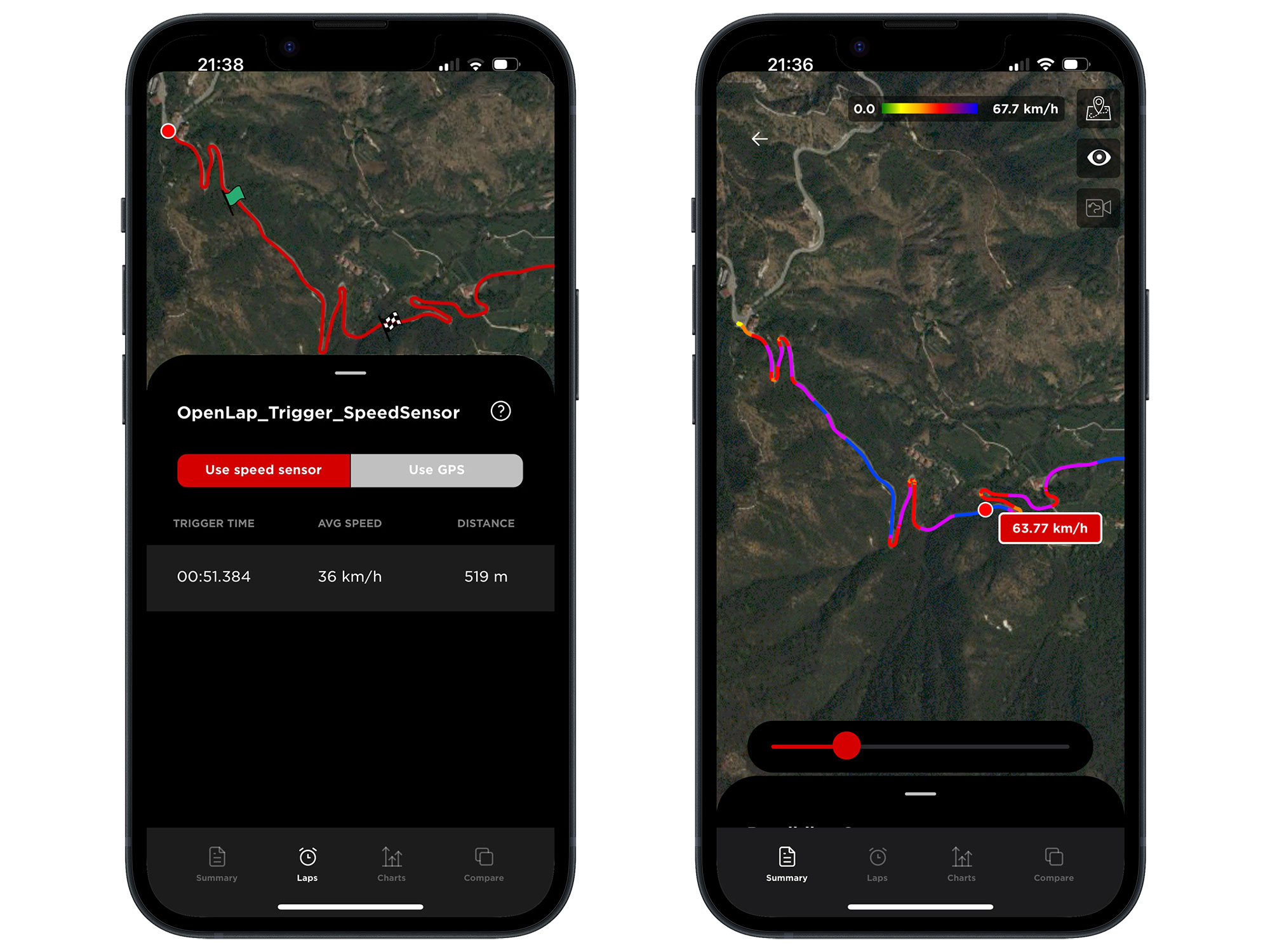 El cronómetro de vueltas BYB Chrono GPS te ayuda a encontrar adónde ir más rápido, control de la aplicación del teléfono inteligente