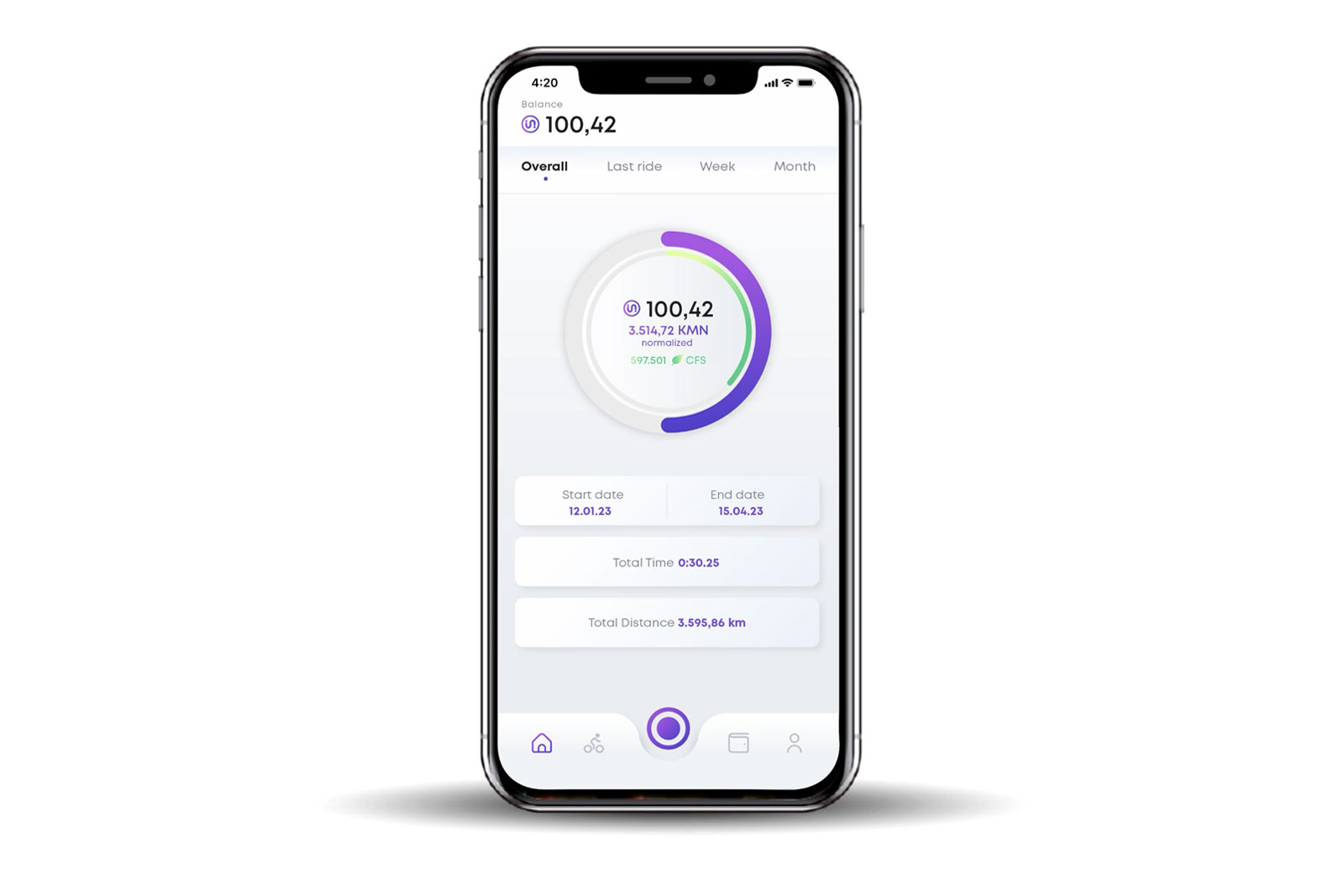 - Marchas Cicloturistas Imatra Coin gana moneda digital virtual cuando andas en bicicleta, vista de aplicación